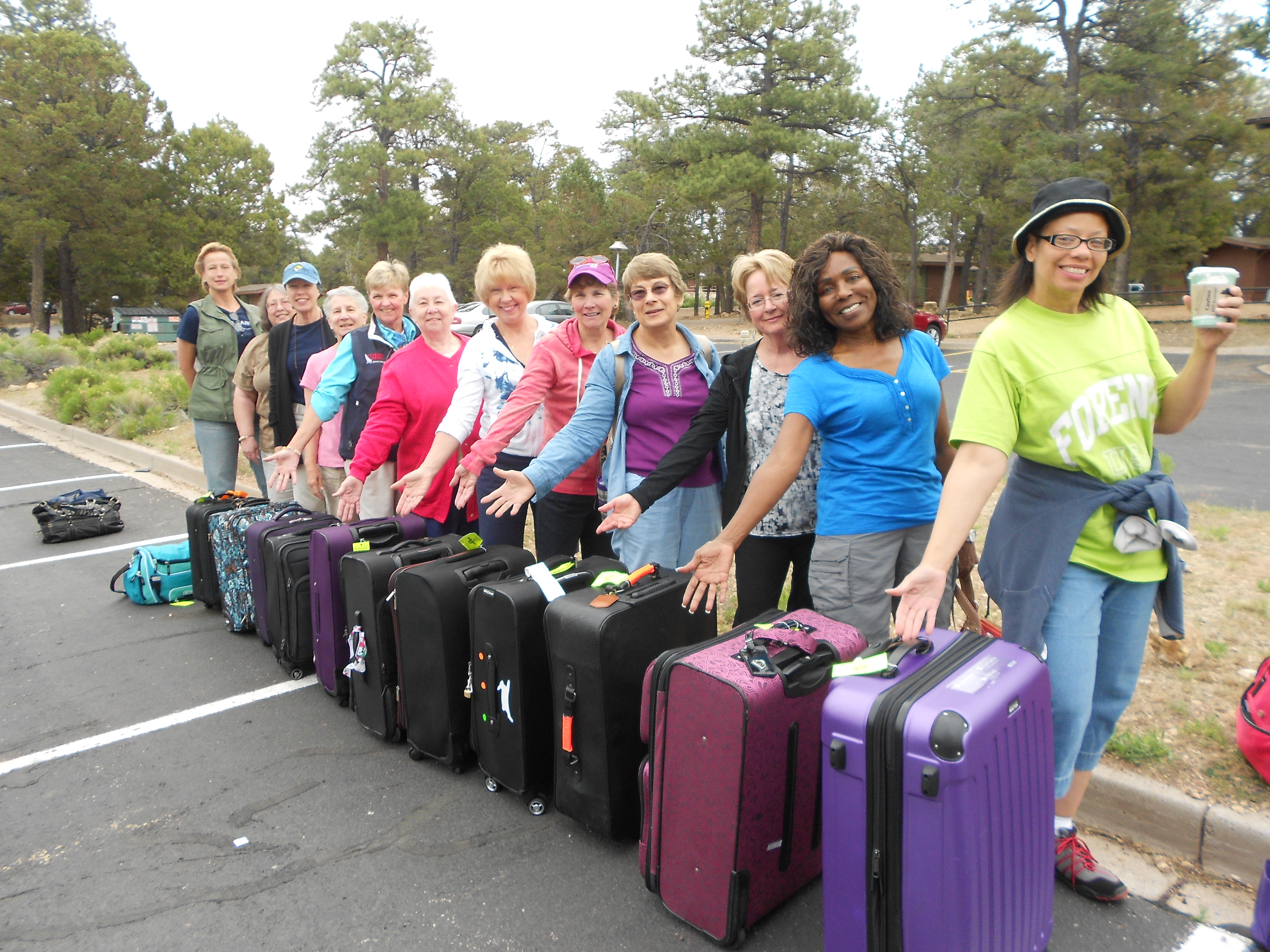 WTT group with luggage